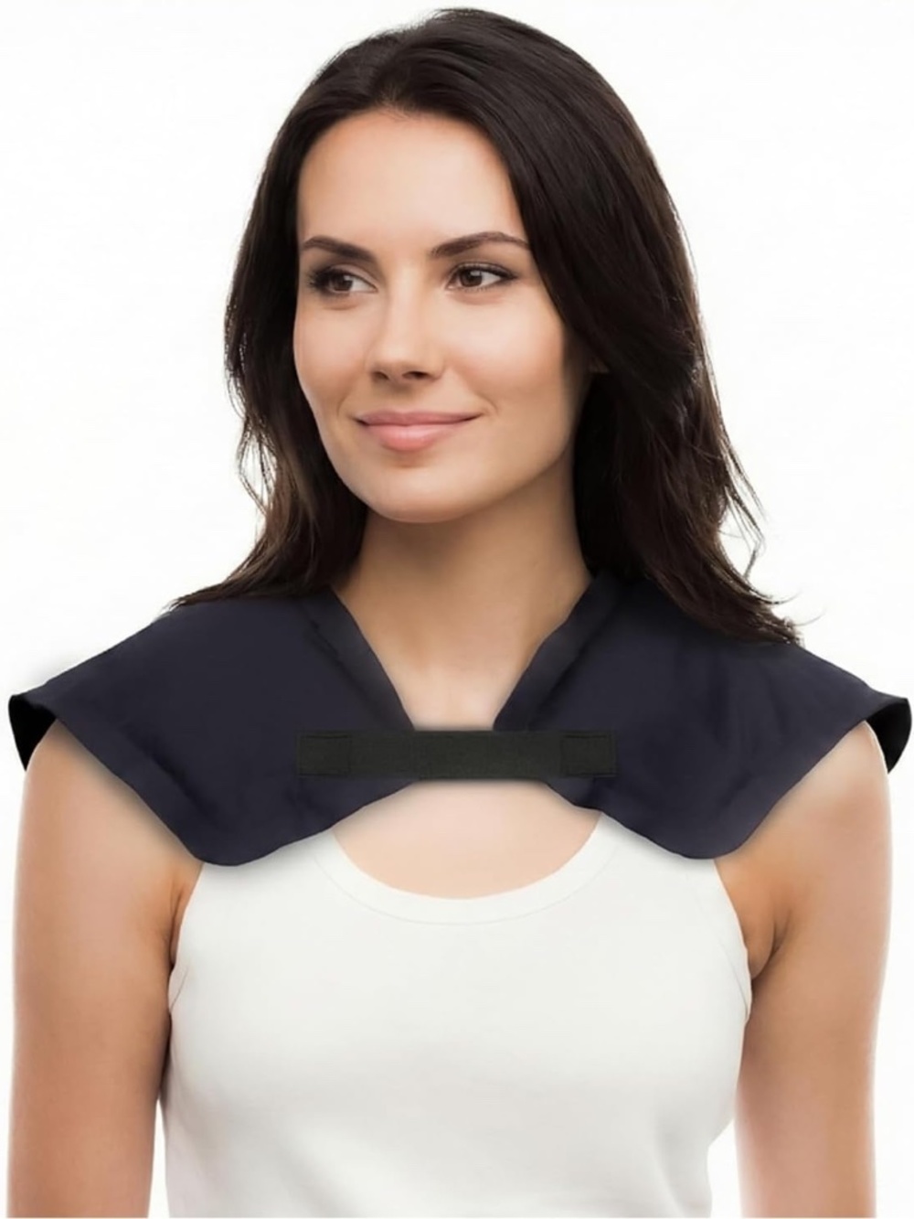 Rapid Relief Reusable Neck & Shoulder Gel Wrap - Hot/Cold Therapy with Strap - Picture 3 of 13